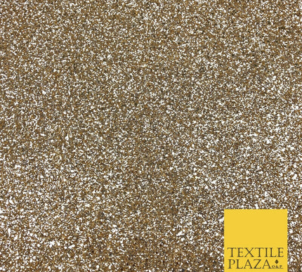 GOLD Luxury Chunky Glitter Encrusted Shimmer Canvas Fabric Heavy Backdrop 1391