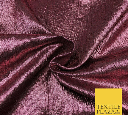 DUSTY PINK Metallic Creased Waves Wrinkle Brocade Jacquard Dress Fabric 1382