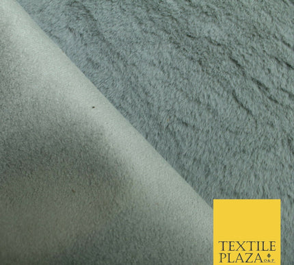 Luxury Super Soft Elephant Grey Plush Suede Back Short Pile Faux Fur Fabric 1981