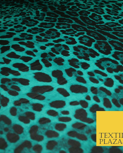 High Quality Green Stone Leopard Snake Animal Printed Georgette Dress Fabric