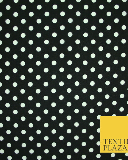 5mm Small Polka Dot Spot Printed Crepe Spotted Dotted Polyester Dress Fabric 58"