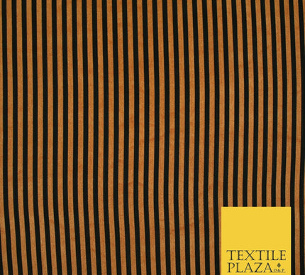Candy Striped Thin Lines Pinstripe Printed Crepe Polyester Stripe Dress Fabric