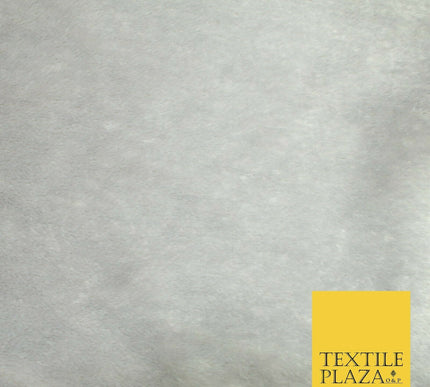 Luxury Super Soft Light Grey Plush Suede Backed Short Pile Faux Fur Fabric 1982