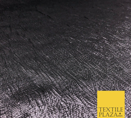 GREY MAUVE Metallic Creased Waves Wrinkle Brocade Jacquard Dress Fabric 1383
