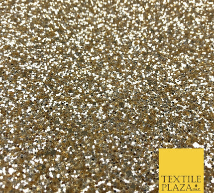 GOLD Luxury Chunky Glitter Encrusted Shimmer Canvas Fabric Heavy Backdrop 1391