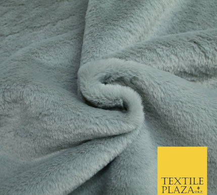 Luxury Super Soft Elephant Grey Plush Suede Back Short Pile Faux Fur Fabric 1981
