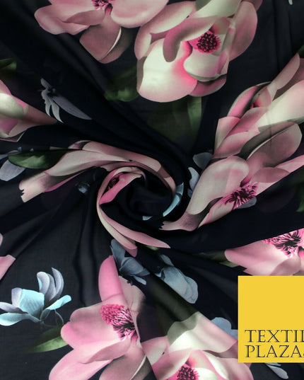 High Quality Floral Large Flowers Tropical Printed Georgette Dress Fabric