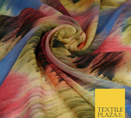 High Quality Anchors Chains Paint Explosions Printed Georgette Dress Fabric