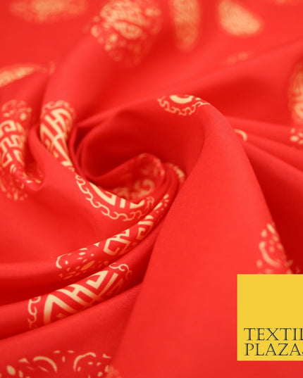 Traditional Kimono Oriental Chinese Emblem Printed Crepe Polyester Dress Fabric