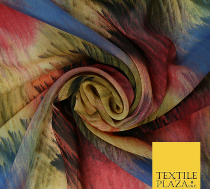 High Quality Anchors Chains Paint Explosions Printed Georgette Dress Fabric