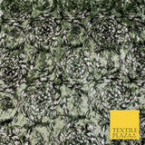 Various Floral Ornate Chain Stripe Swirl Printed Soft Stretch Velvet DressFabric
