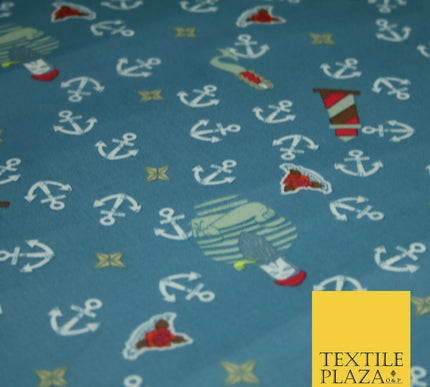 High Quality Anchors Chains Paint Explosions Printed Georgette Dress Fabric