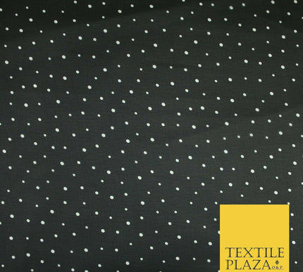 Premium Black Blue White Polka Dot Multi Spotted Printed Georgette Dress Fabric