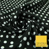 5mm Small Polka Dot Spot Printed Crepe Spotted Dotted Polyester Dress Fabric 58"