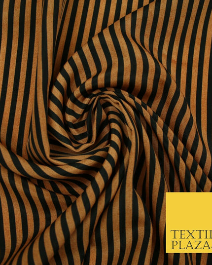 Candy Striped Thin Lines Pinstripe Printed Crepe Polyester Stripe Dress Fabric