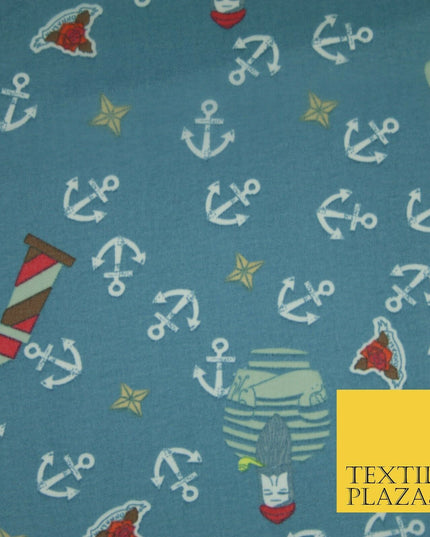 High Quality Anchors Chains Paint Explosions Printed Georgette Dress Fabric
