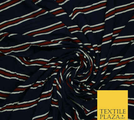 Premium Striped Stars Colourful Spotted Printed Bubble Crepe Dress Fabric 58"