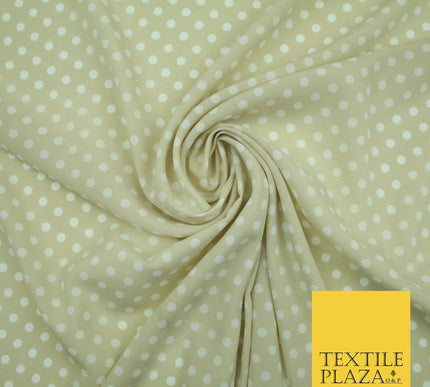 5mm Small Polka Dot Spot Printed Crepe Spotted Dotted Polyester Dress Fabric 58"