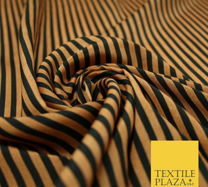 Candy Striped Thin Lines Pinstripe Printed Crepe Polyester Stripe Dress Fabric