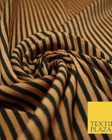 Candy Striped Thin Lines Pinstripe Printed Crepe Polyester Stripe Dress Fabric
