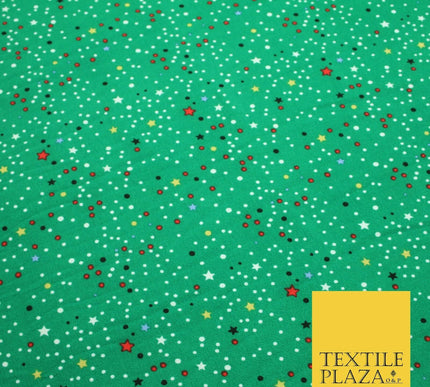 Premium Striped Stars Colourful Spotted Printed Bubble Crepe Dress Fabric 58"