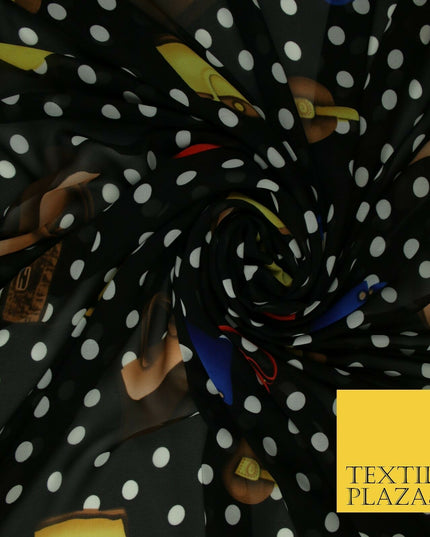 High Quality Zebra Spots Handbags Peacock Aquatic Printed Georgette Dress Fabric