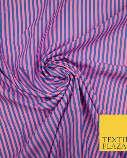 Candy Striped Thin Lines Pinstripe Printed Crepe Polyester Stripe Dress Fabric