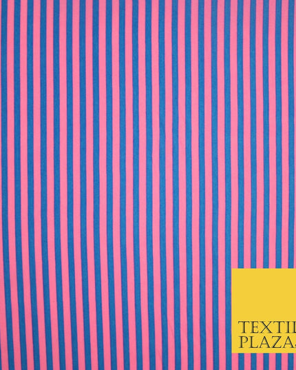 Candy Striped Thin Lines Pinstripe Printed Crepe Polyester Stripe Dress Fabric