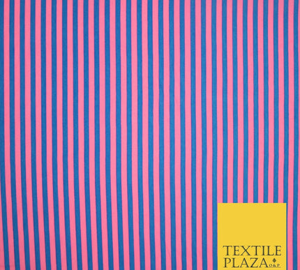Candy Striped Thin Lines Pinstripe Printed Crepe Polyester Stripe Dress Fabric