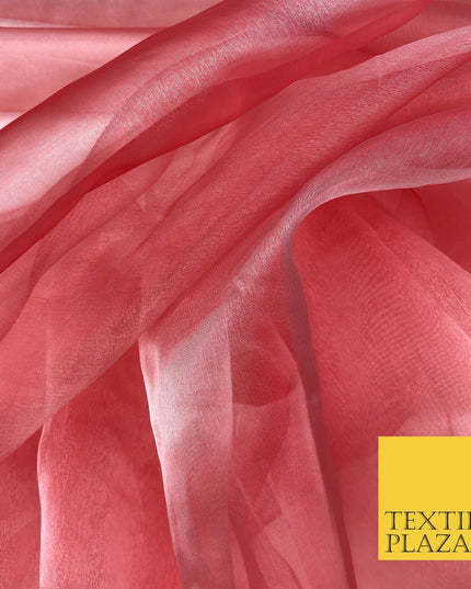STRAWBERRY SWIRL Crystal Organza Bridal Wedding Dance Dress Veil Fabric 60" 1003