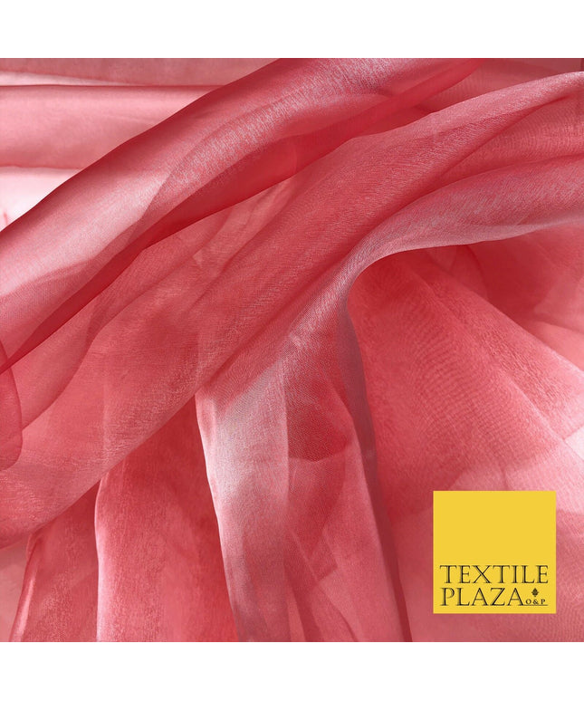 STRAWBERRY SWIRL Crystal Organza Bridal Wedding Dance Dress Veil Fabric 60" 1003