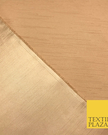 HONEY GOLD Satin Backed Dupion SHANTUNG Raw Silk Fabric 100%Polyester 45" MG893