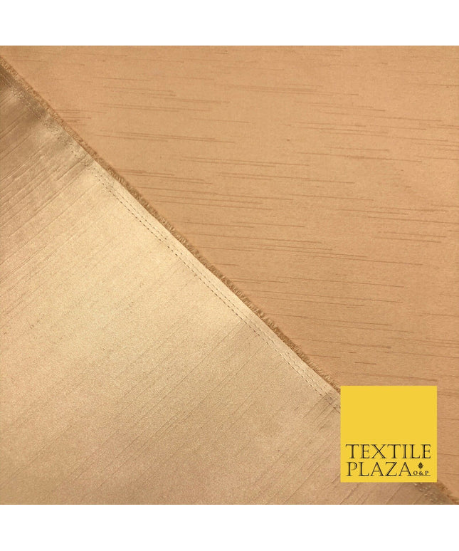 HONEY GOLD Satin Backed Dupion SHANTUNG Raw Silk Fabric 100%Polyester 45" MG893