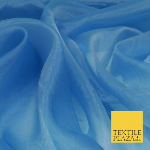 PETROL BLUE Premium Plain Organza Fabric Dress Curtains 280cm Extra Wide 1562