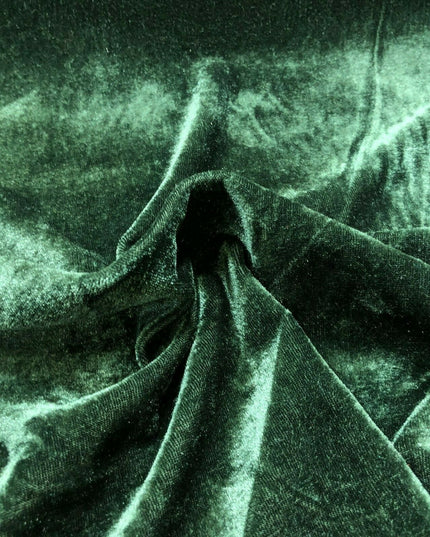 Bottle Green Soft Plain Velvet Fabric Material - 58" - Dress More Colours PA505