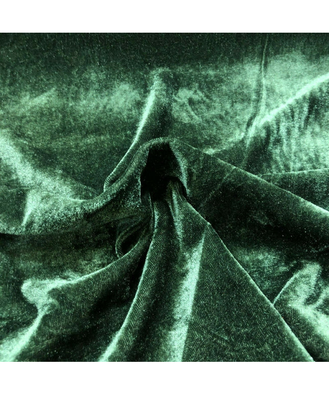 Bottle Green Soft Plain Velvet Fabric Material - 58" - Dress More Colours PA505