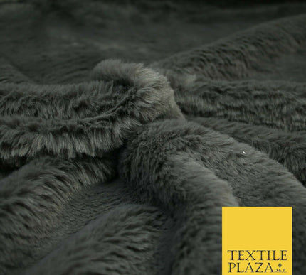 Luxury Plush Soft DUSTY GREY Suede Backed Short Pile Faux Fur Fabric 2296