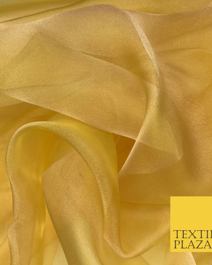 YELLOW Two Tone Crystal Organza Bridal Wedding Dance Dress Veil Fabric 60" 998
