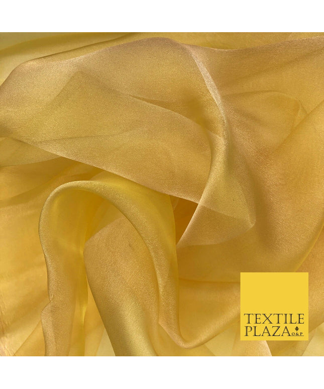 YELLOW Two Tone Crystal Organza Bridal Wedding Dance Dress Veil Fabric 60" 998