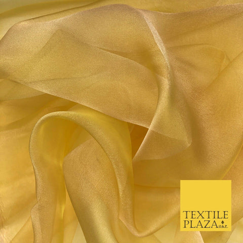 YELLOW Two Tone Crystal Organza Bridal Wedding Dance Dress Veil Fabric 60" 998