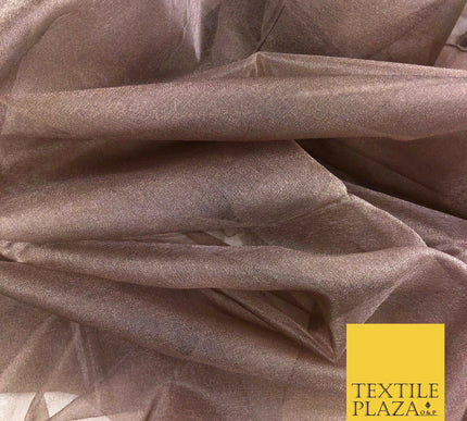 ESPRESSO BROWN Crystal Organza Bridal Wedding Dance Dress Veil Fabric 60" 993