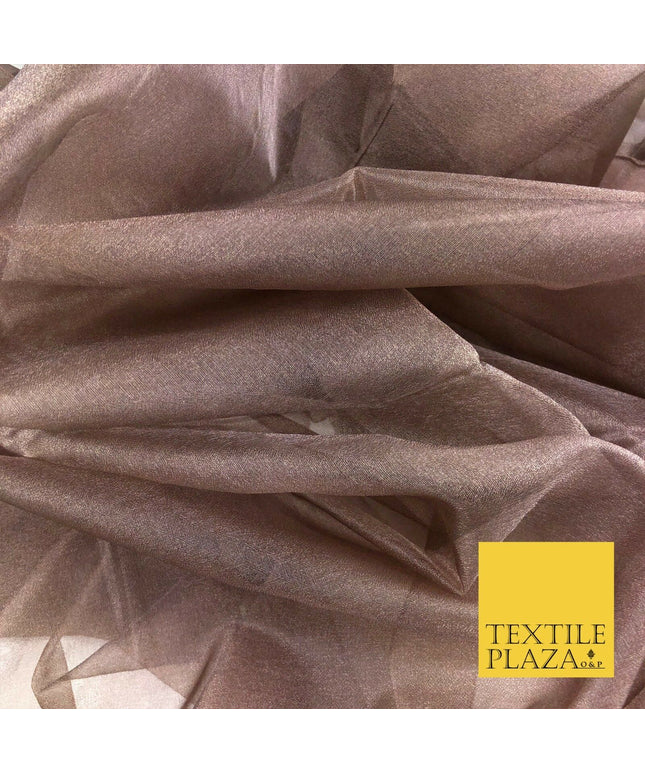 ESPRESSO BROWN Crystal Organza Bridal Wedding Dance Dress Veil Fabric 60" 993