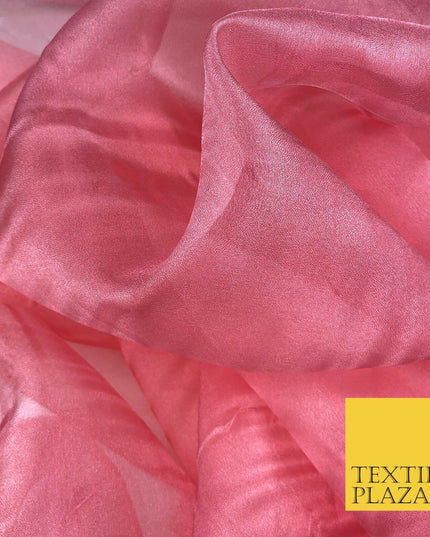 BLUSH ROSE PINK Crystal Organza Bridal Wedding Dance Dress Veil Fabric 60" 992