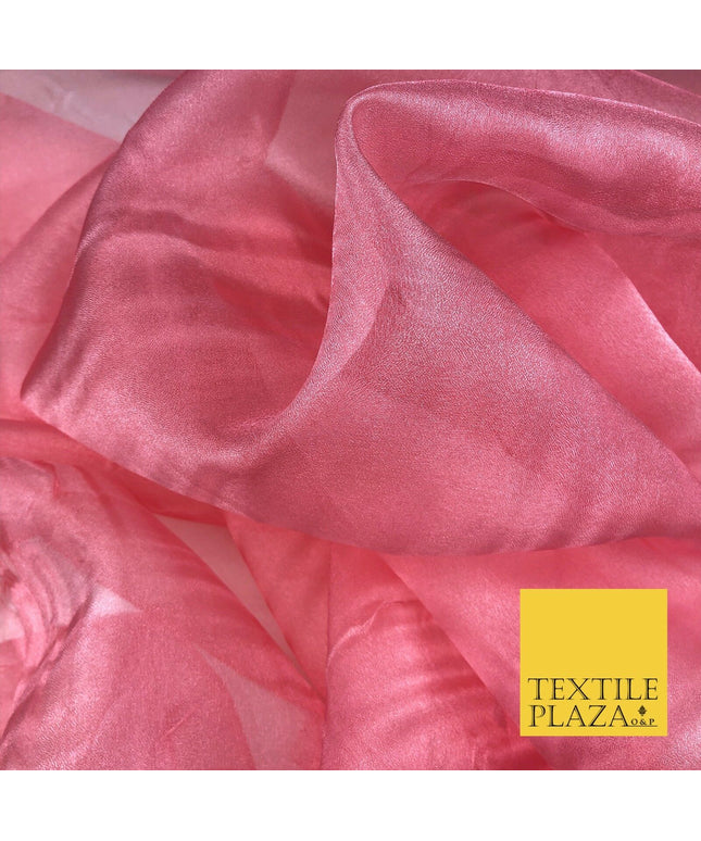 BLUSH ROSE PINK Crystal Organza Bridal Wedding Dance Dress Veil Fabric 60" 992