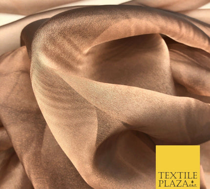 COFFEE BROWN Crystal Organza Bridal Wedding Dance Dress Veil Fabric 60" 987