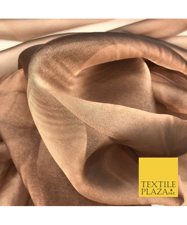 COFFEE BROWN Crystal Organza Bridal Wedding Dance Dress Veil Fabric 60" 987