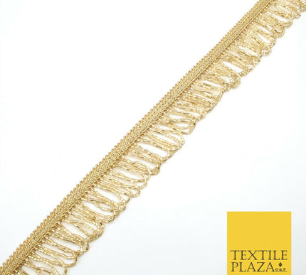 Gold Glass Beaded Deep Swag Tassel Drop Loop Trimming Ribbon Border Lace X319