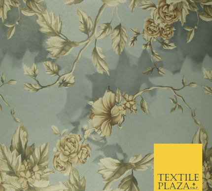 Various Floral Printed Gold Metallic Shimmer Georgette Dress Fabric Shaded Drape