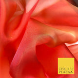 FIERY RED TwoTone Crystal Organza Bridal Wedding Dance Dress Veil Fabric 60" 988