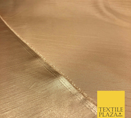 HONEY GOLD Satin Backed Dupion SHANTUNG Raw Silk Fabric 100%Polyester 45" MG893